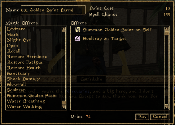 Golden Saint Farming Custom Spell